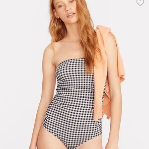 Jcrew Gingham Swim Sz 8 NWT